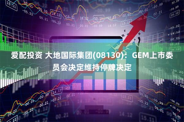 爱配投资 大地国际集团(08130)：GEM上市委员会决定维持停牌决定