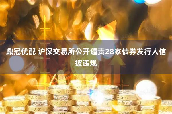 鼎冠优配 沪深交易所公开谴责28家债券发行人信披违规