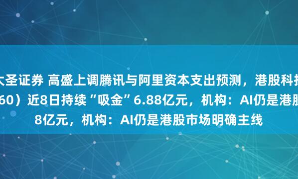 大圣证券 高盛上调腾讯与阿里资本支出预测,港股科技30ETF(513160)近8日持续“吸金”6.88亿元,机构:AI仍是港股市场明确主线